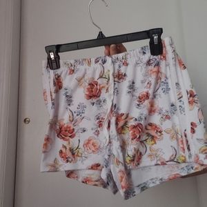 no comment floral shorts